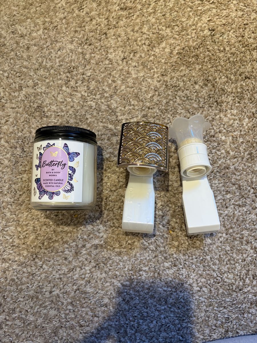 Bath & Body Works Butterfly Scented Candle and Wallflowers Plug-Ins Lot