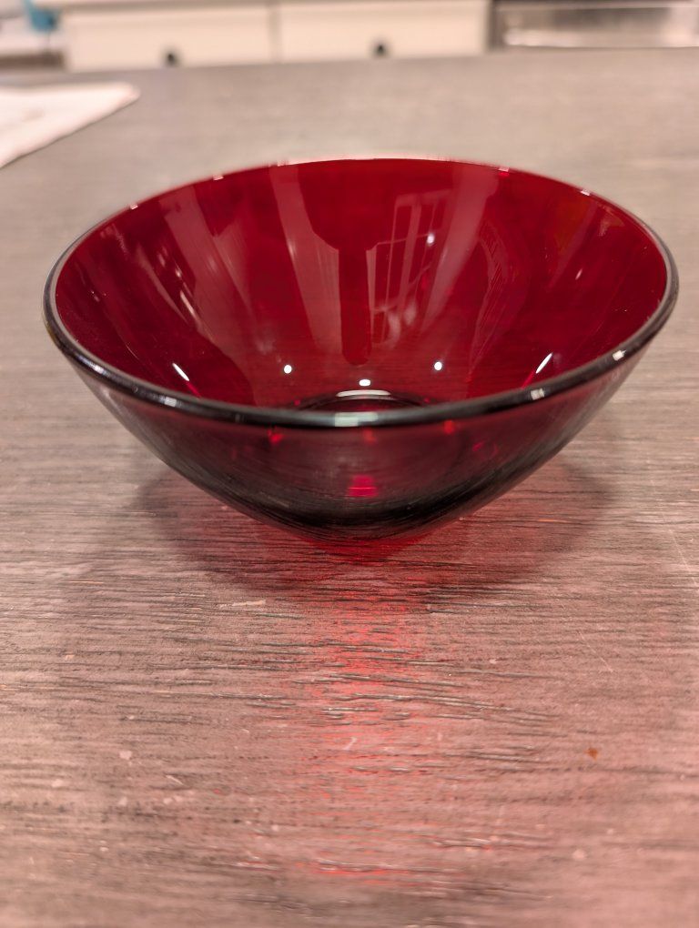 12 vintage 70s Arcoroc France Ruby Red glass berry bowls