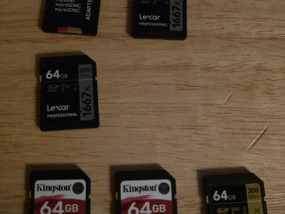 64gb V60 250 mbs and V90 300 mbps