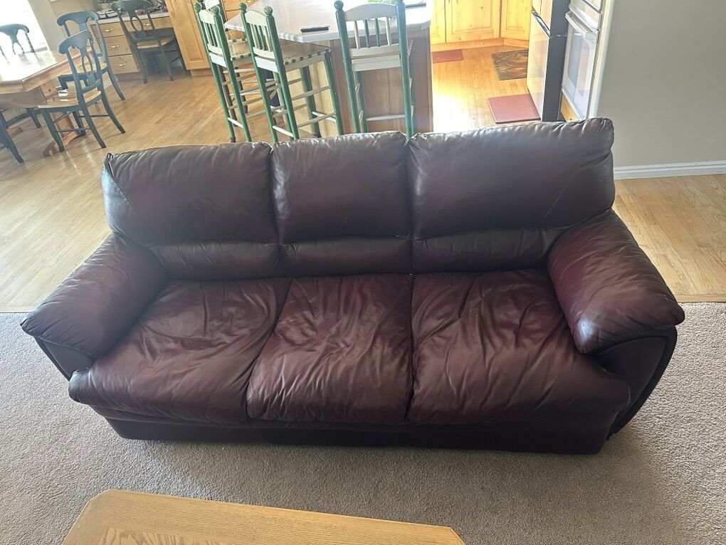 Red Leather couches