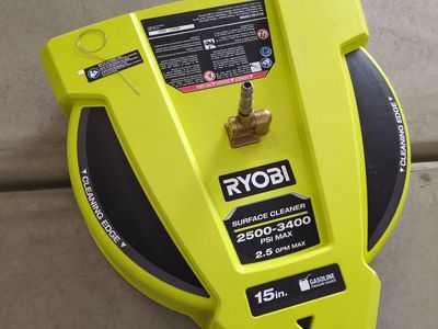 Ryobi 3400 psi, 15" surface cleaner.