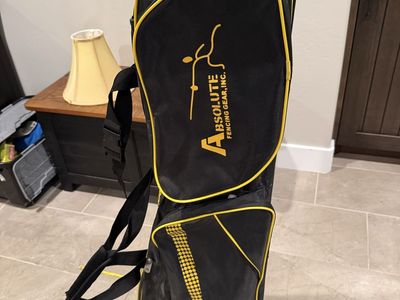 Absolute Fencing Gear Rolling Fencing Equipment Bag - Black/Yellow with Wheels