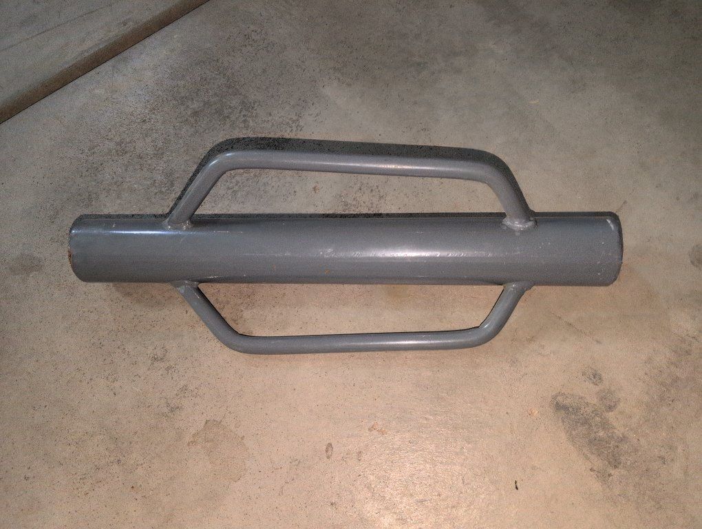 Heavy-Duty Manual Steel Post Driver Driver with Dual Handles - Gray