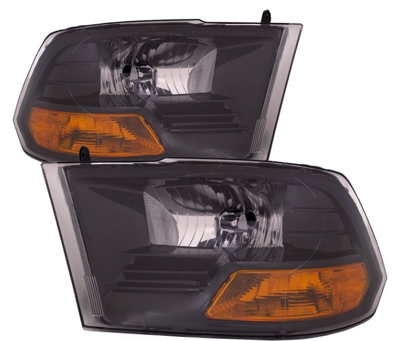 NEW In Box Black Headlights for 2009-2018 Ram 1500 / 2500 / 3500 (Pair)
