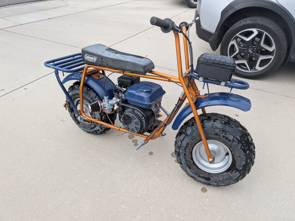 Coleman CT200U-C Trail Mini Bike - Orange/Blue, Used w/ Extra Parts, Runs Great