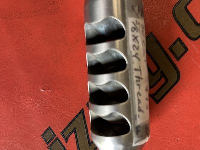 30 Caliber Muzzle Brake - 5/8x24 Thread - Stainless Steel.
