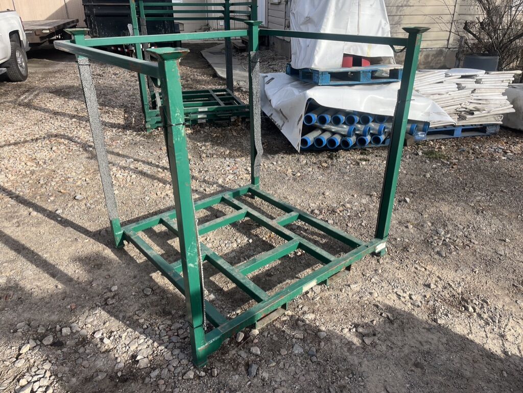 SAVE 85% - Stackable Metal Storage Racks - Green - Heavy Duty - 4 Available