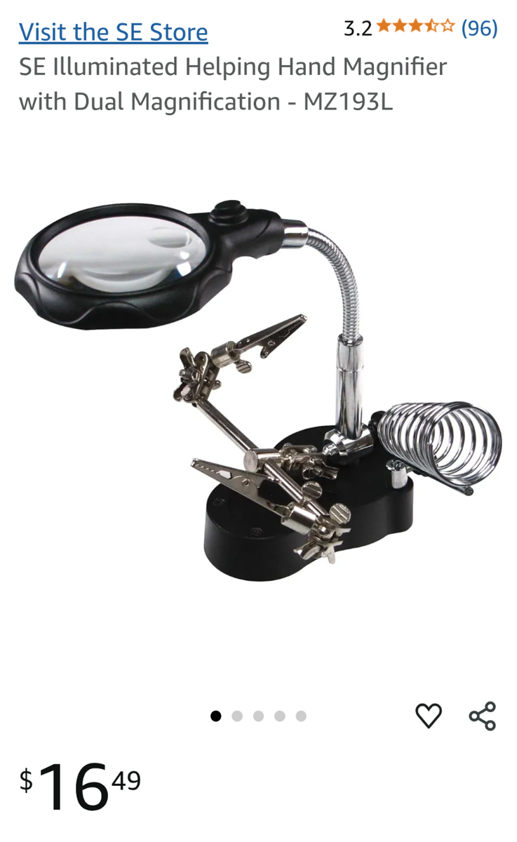 Illuminated-helping hand-magnifier.