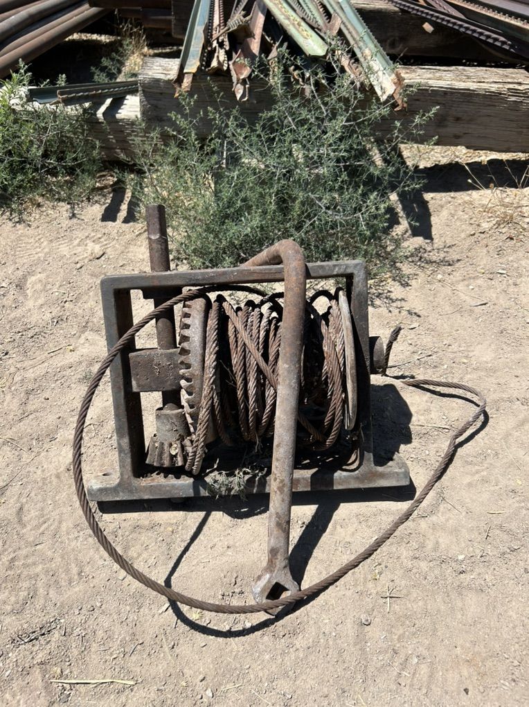 Vintage Hand Crank Winch