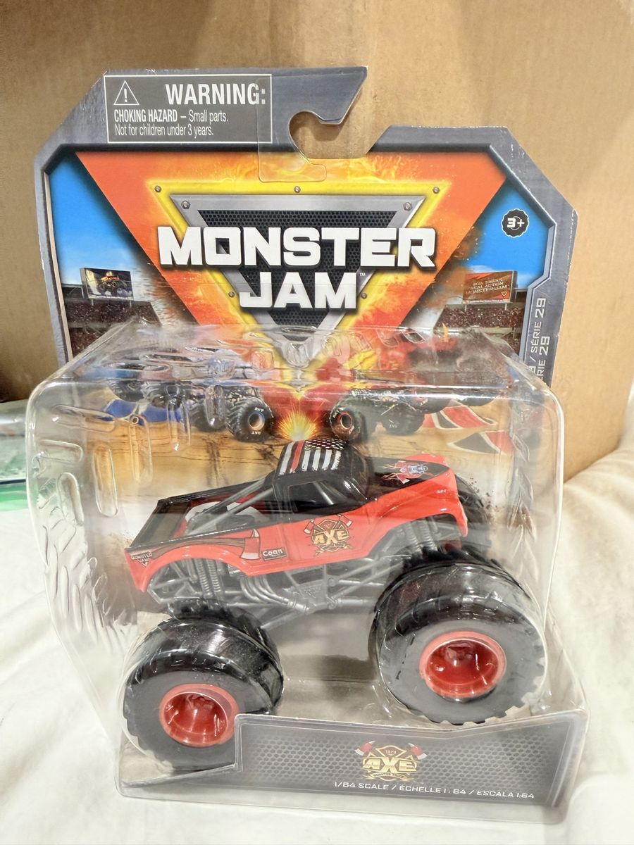 Monster Jam 1/64 Scale Axe Red Monster Truck Die-Cast Vehicle Series 29 Age 3+