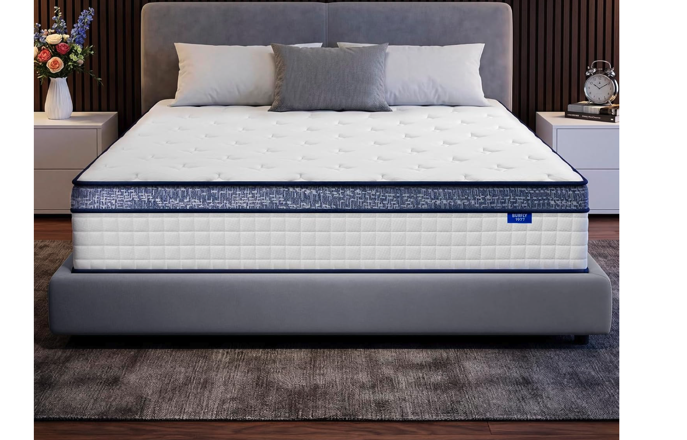 New Queen Mattress, 12 Inch Hybrid Queen,Memory Foam Individual Pocket Springs, Medium