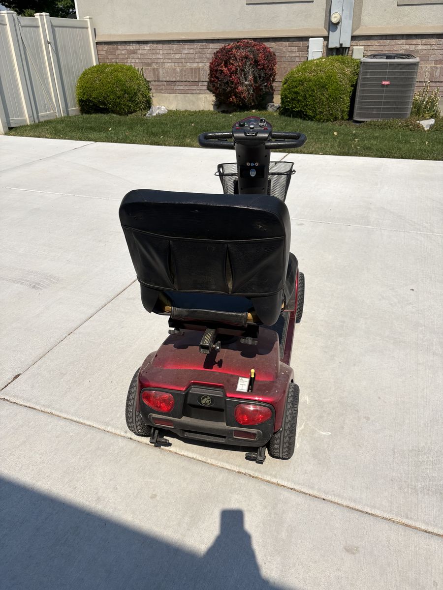 Red scooter