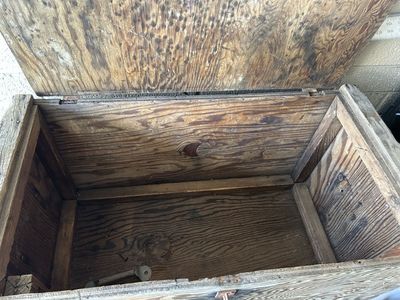 Vintage Wood Heavy Trunk Coffee Table
