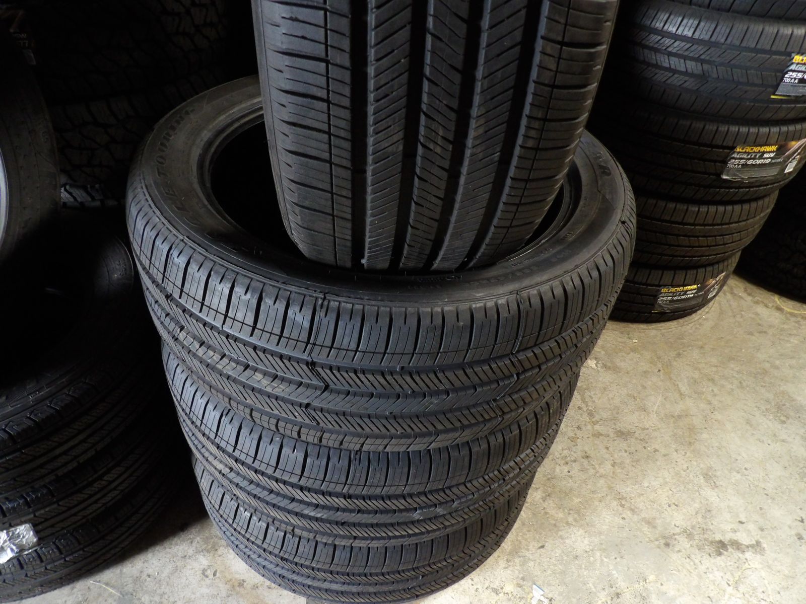 285/45R22 GOODYEAR EAGLE TOURING SET OF USED TAKE OFFS TIRES