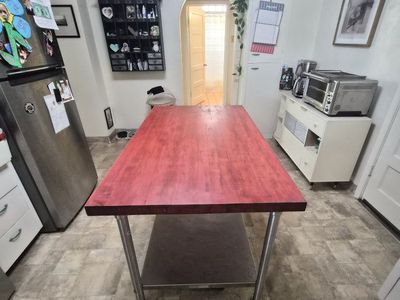 commercial pastry table