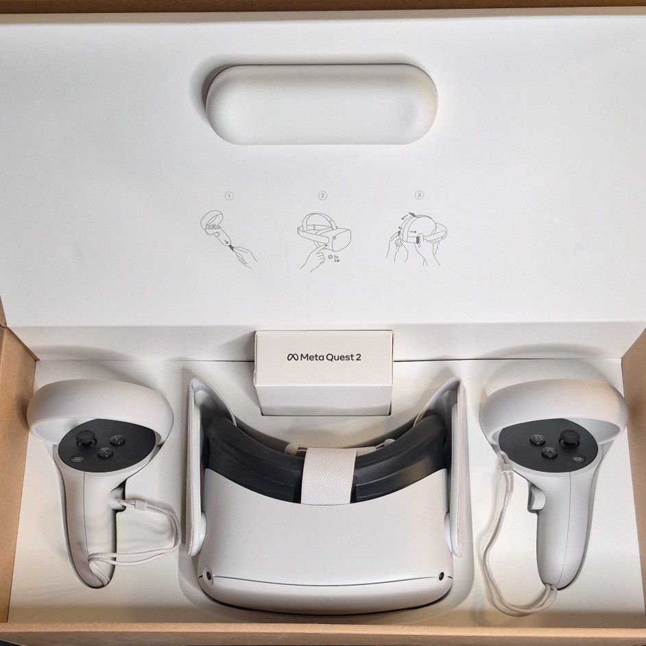 Meta Quest 2 VR Headset - Model KW49CM - White - Immersive Virtual Reality Experience