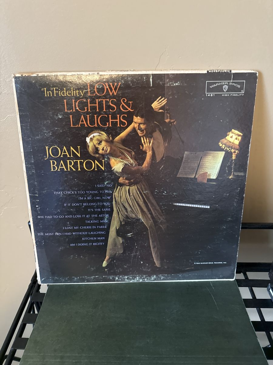 Joan Barton - Low Lights & Laughs Vinyl LP Warner Bros Records 1481 Monophonic