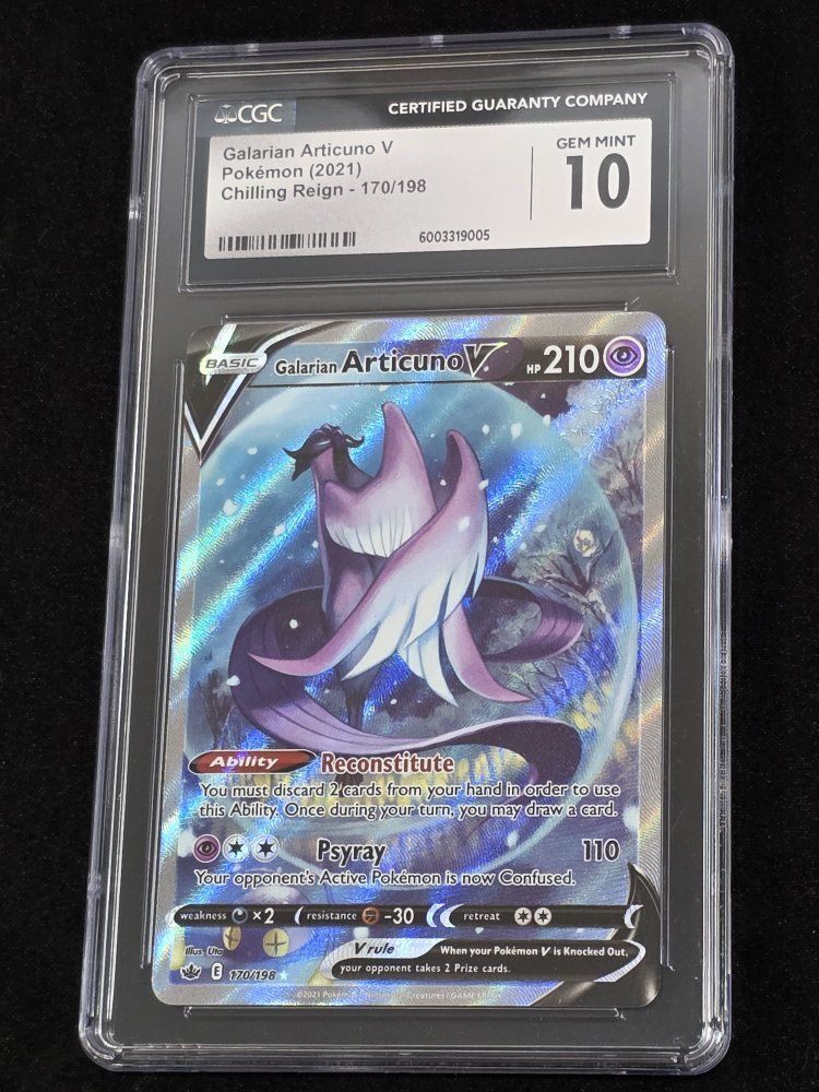 CGC Gem Mint 10 Galarian Articuno V #170