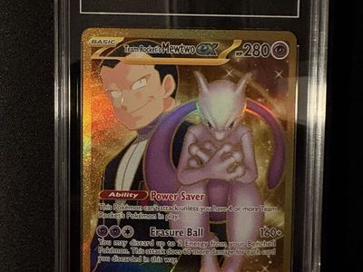 TAG 9 Mint 2025 Pokemon Scarlet & Violet Team Rocket's Mewtwo EX Destined Rivals #240/182 Hyper Rare
