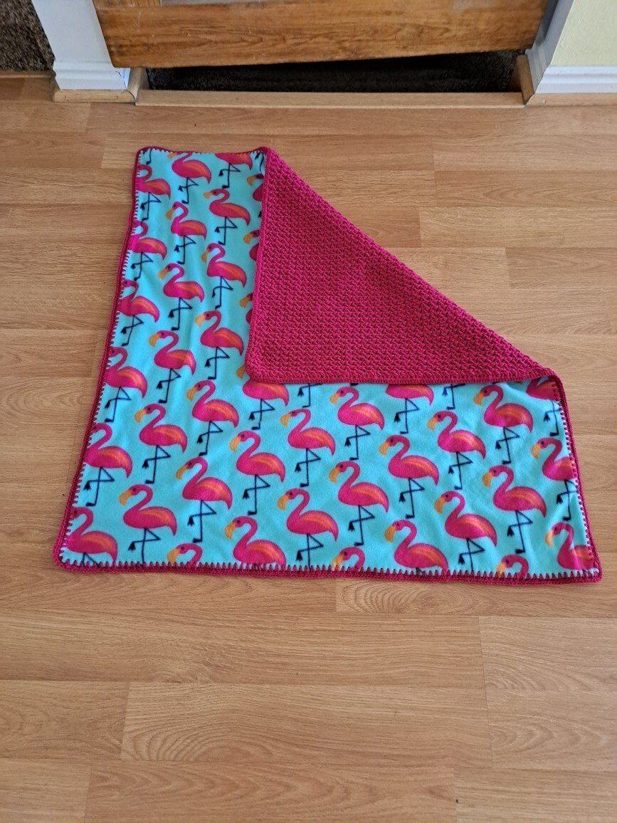 Adorable crochet and fabric baby blankets