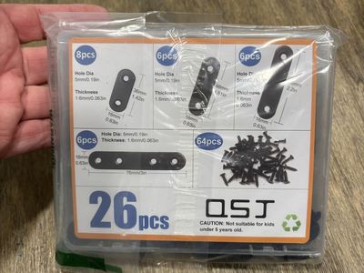 26-Piece Flat Mending Plate Bracket Set