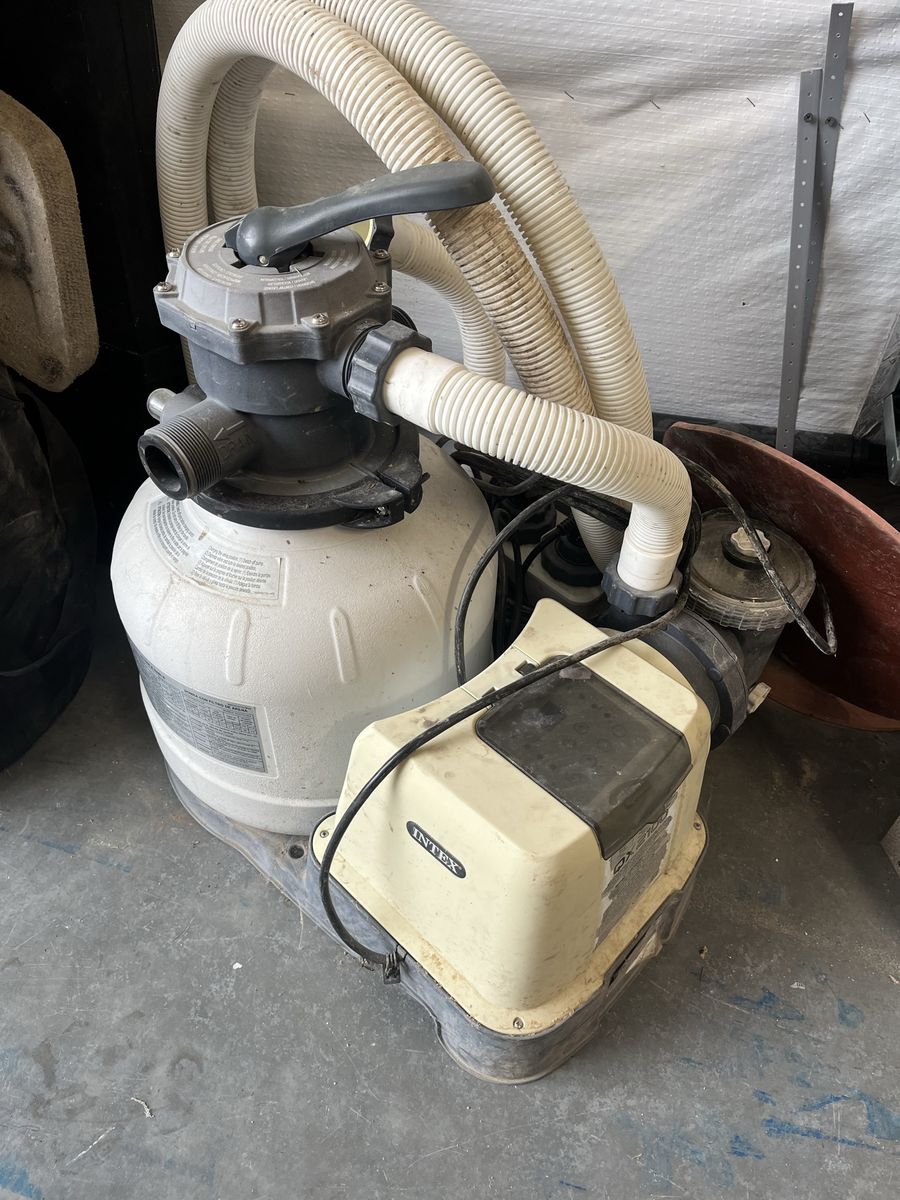 Intex QX2100 Sand Filter and Saltwater System Combo with Hoses