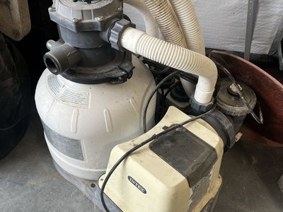 Intex QX2100 Sand Filter and Saltwater System Combo with Hoses