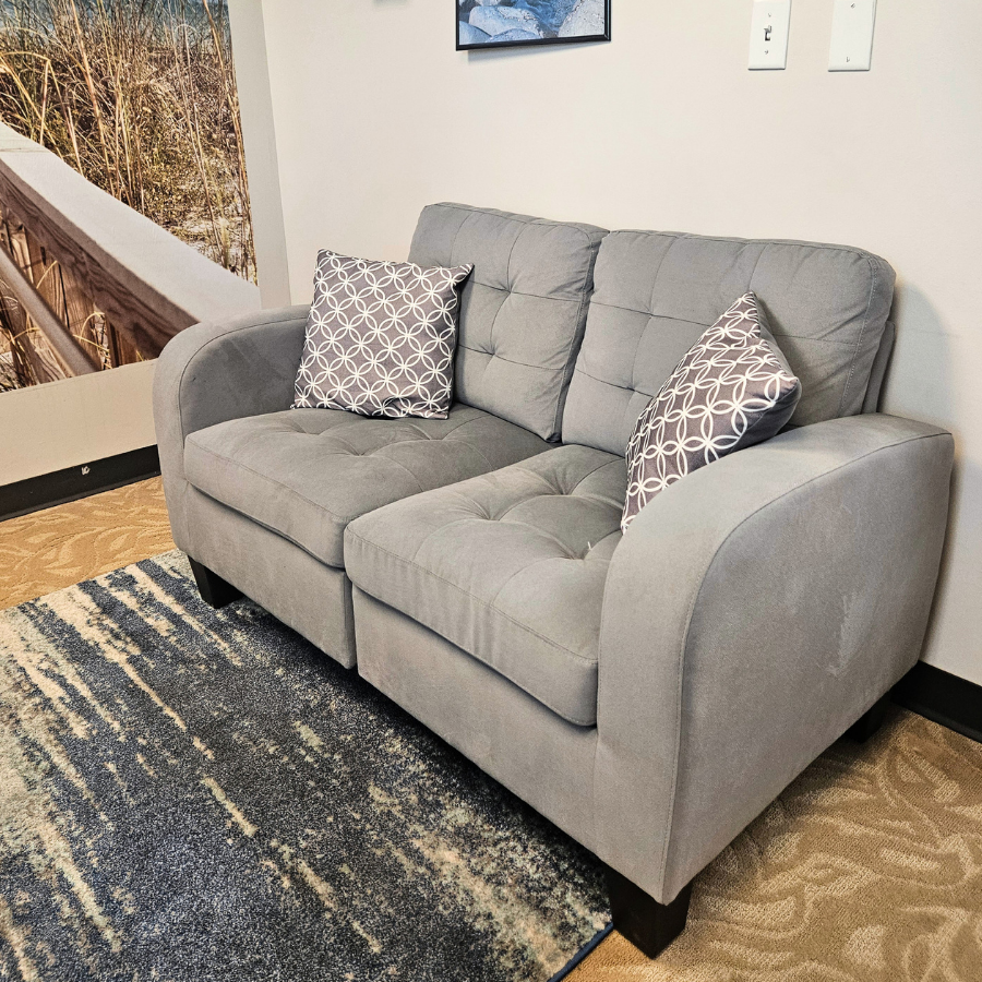 Modern Gray Loveseat Couch – Super Comfortable