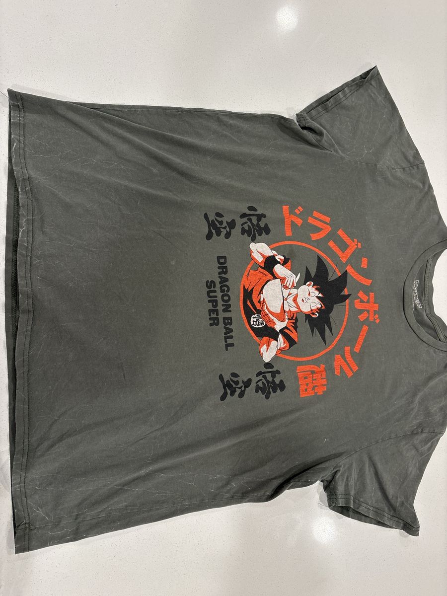 Dragon Ball Super Goku Graphic T-Shirt Charcoal Grey Wash XL