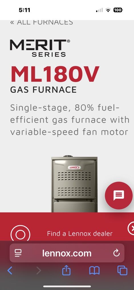 Lennox MLV80 Furnace
