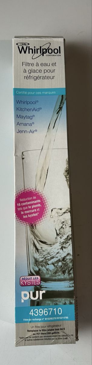 Whirlpool 4396710 Refrigerator Water & Ice Filter, Fits KitchenAid Maytag Amana Jenn-Air