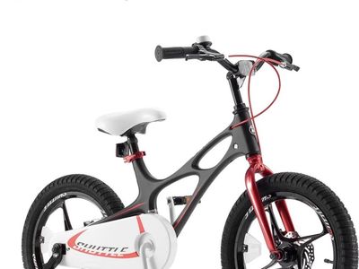 RoyalBaby Space Shuttle 16 Inch Magnesium Alloy Kids Bike with Dual Disc Brakes, Adjustable Handlebar, Seat, Training Wheels