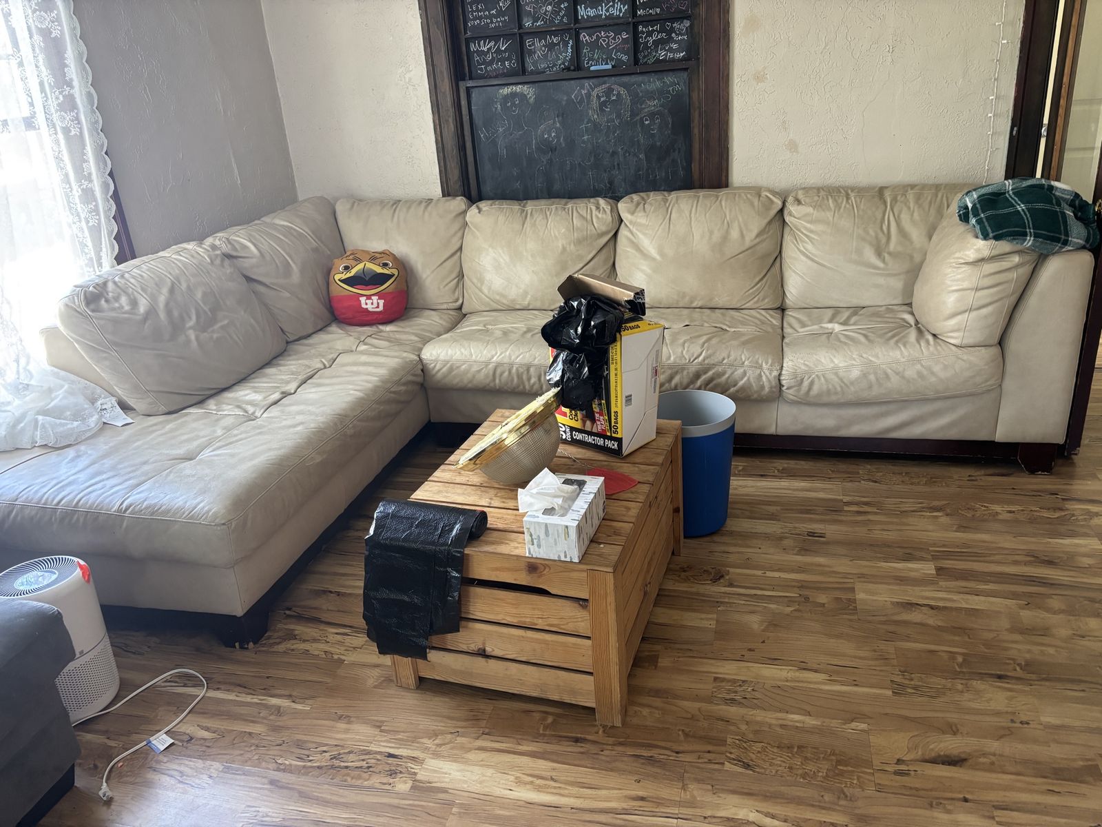 FREE sectional leather couch — pickup only