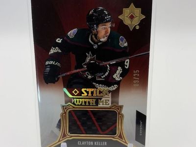 Clayton Keller Stick Mem Card (Jersey numbered)