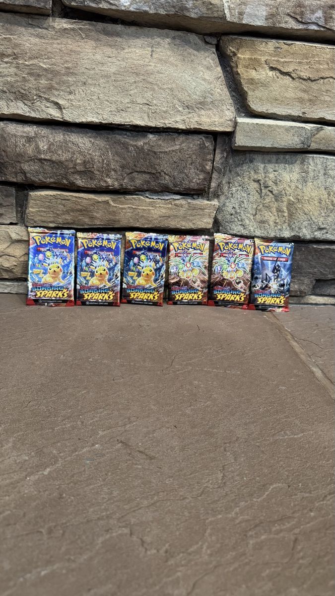 Pokémon Surging Sparks 6 sealed packs from Pokemon vending machine
