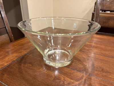 Vintage Clear Glass Serving Bowl