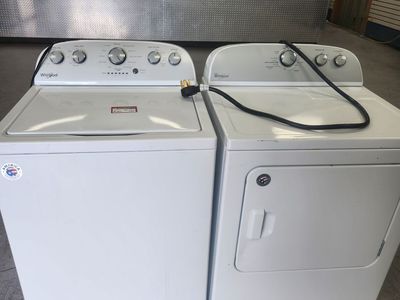 Whirlpool Top-Load Washer and Electric Dryer Set - White