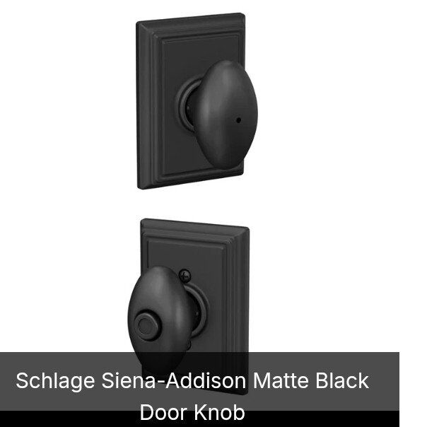 Matte Black Doorknob Set (NEW)