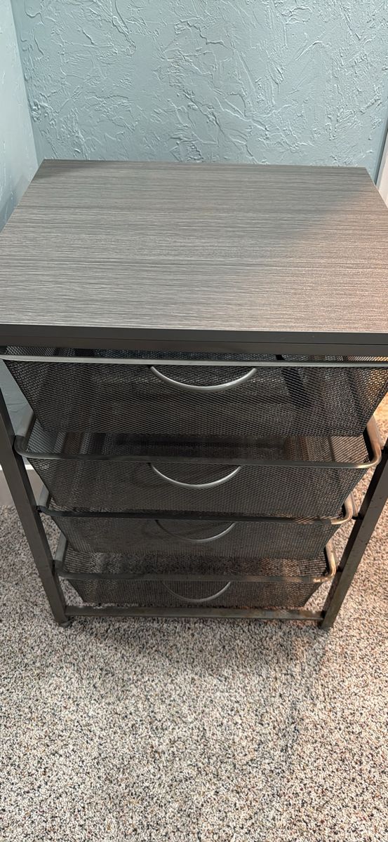 Grey Metal drawers from Costco
