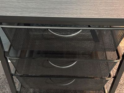 Grey Metal drawers from Costco