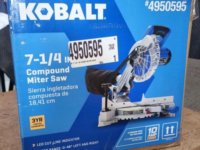 Kobalt 7-1/4" Compound Miter Saw - Model # 4950595, new in box
