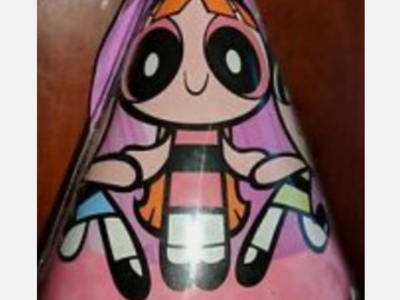 Vintage POWERPUFF GIRLS Birthday Party Supplies Party Hats NEW Pkg of 8