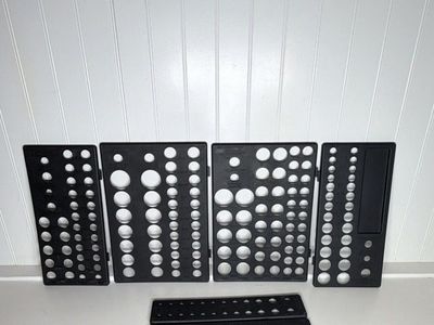 6-Piece Black Plastic Socket Drawer Organizers Set, Fits Up to 195 Sockets