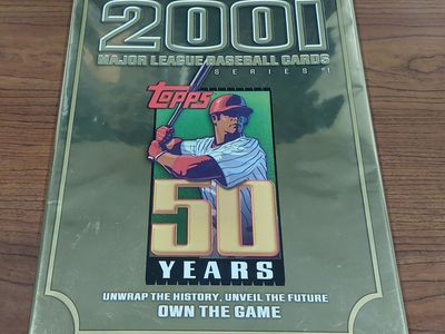 2001 TOPPS 50TH ANNIVERSARY OVERSIZED PROMO SET – COMPLETE 8-PIECE SET!