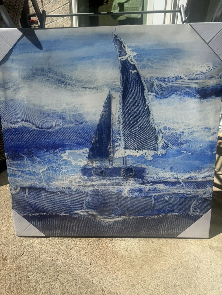 Nautical Sailboat Canvas Wall Decor