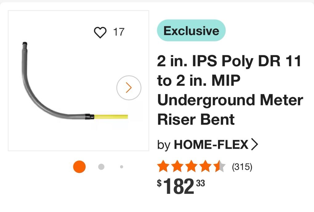 2 Inch Natural Gas Line Riser MIP To IPS Poly Pipe