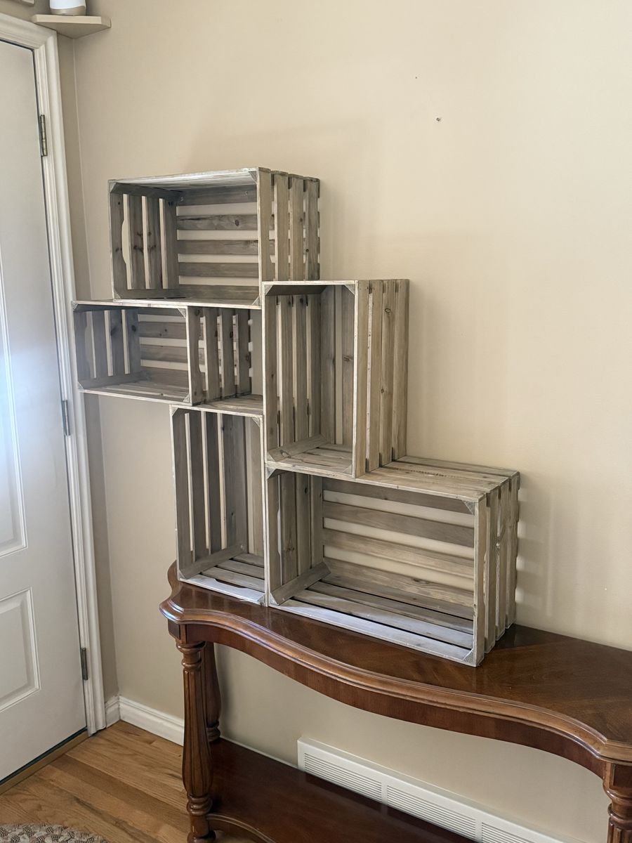 Cute handmade wall shelves, 45” x 39” x 9” deep