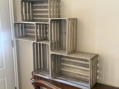 Cute handmade wall shelves, 45” x 39” x 9” deep