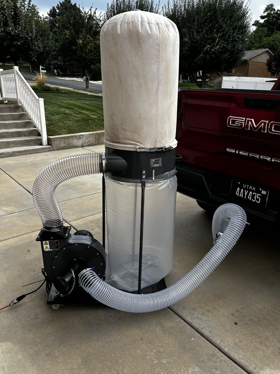 Centrotech Dust Collector with Motor, Blower, Hoses, and Bags