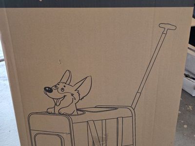 Brand New DO DO PET All-Weather Rolling Pet Carrier – Dark Grey - retail $115